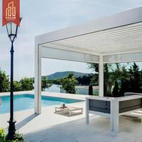 Pergola extérieure écologique et imperméable pour le jardin, le patio et l'arrière-cour Pergola d'abri bioclimatique à persiennes en aluminium