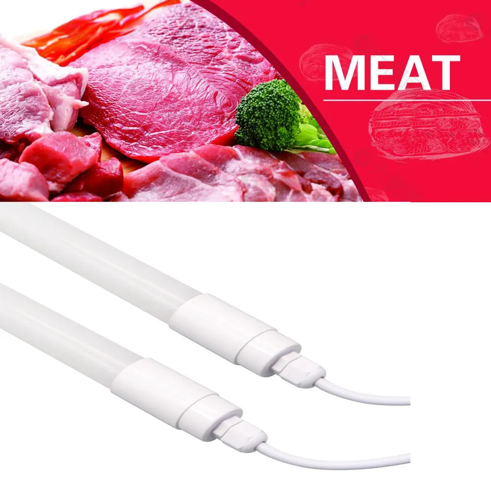 OEM ODM 0.6M 1.2M 1.5M High efficiency CRI 95Ra 2200K with red LED T8 IP65 waterproof LED tubes for refrigerator of meat bread