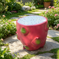 C047 Creatieve FRP Pitaya Fruit Sculptuur Stoel Lichtgewicht Duurzame Openbare Rustbank voor Tuin Winkelcentrum
