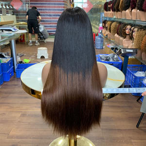 Perruque personnalisée Elite 22 pouces T1B4 SDD, lisse et droite, avec dentelle avancée 2x6 pour une ligne de cheveux naturelle - Product Image 1