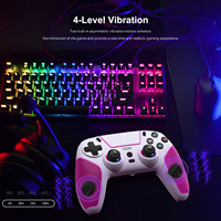 Manette de jeu sans fil Honcam BT avec gyroscope, boutons arrière remappables, joystick à effet Hall, déclencheur et éclairage RGB pour PS5 et tous les jeux