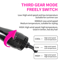Brosse Sèche-Cheveux Soufflante 3 en 1 Chauffage Rapide Lisseur Céramique Électrique