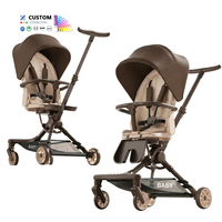 Poussette parapluie pliable pour bébé avec amortissement, maille respirante et double frein - Fournisseur Dropshipping