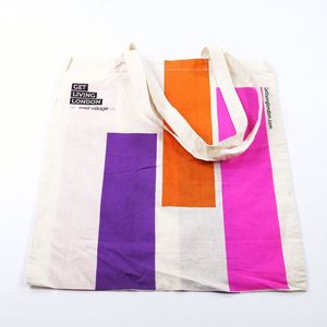 New Arrival Custom <b>Large</b> <b>Plain</b> Shoulder Shopping Cotton <b>Canvas</b> Tote Bags With Silk Screen Printing Logo - Product Image 3
