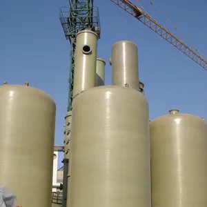 FRP horizontal storage tanks for NaOH solution