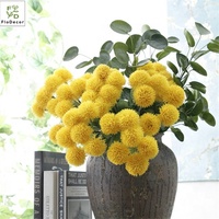 Nouveau Design Artificielle Décorative 6PCS/Bouquet Chardon Fleur Boule Ping Pang Chrysanthème Arrangement Floral