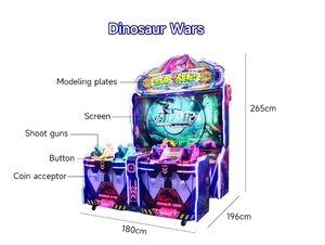 Machine d'arcade VR de tir pour 4 joueurs, simulateur de bataille de dinosaures, construction métallique, 1 an de garantie, pour parc d'attractions à monnayeur - Product Image 3