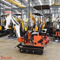 Mini-excavatrice sur chenilles ZG08 la plus petite de 0,8 tonne avec attache rapide, modèles de 1 et 2 tonnes, moteur EPA, garantie 1 an
