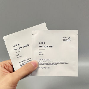 Bolsa desechable personalizada con 3 sellos laterales, bolsa individual <span class=keywords><strong>de</strong></span> papel <span class=keywords><strong>de</strong></span> aluminio, bolsita con filtro <span class=keywords><strong>de</strong></span> té individual, bolsa <span class=keywords><strong>de</strong></span> embalaje <span class=keywords><strong>para</strong></span> café - Product Image 4