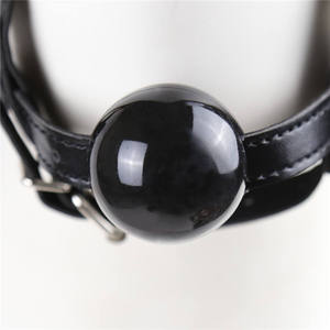 Augenbinde geschirr & Ball knebel Leder fesseln Ball Munds topfen Silikon Bondage Ball Augen maske BDSM Mundstück Rückhaltes pielzeug - Product Image 5
