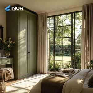 Armoire autoportante en bois massif chêne foncé, style industriel rustique, pour chambre urbaine - Product Image 5