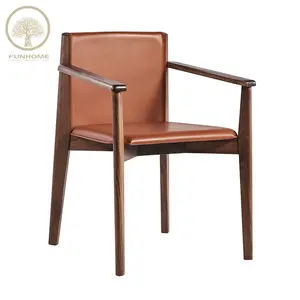 Restaurant Used Dining Chairs Leather Modern Chair Armrest Dining Chair