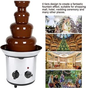 Nouvelle fontaine <span class=keywords><strong>à</strong></span> <span class=keywords><strong>Fondue</strong></span> au <span class=keywords><strong>chocolat</strong></span> électrique en acier inoxydable avec deux boutons de commande - Product Image 5