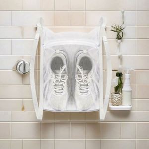 Bolsa de lavado de malla lavable con cremallera y logotipo personalizado, resistente y apta para secadora, para lavar zapatos en lavadora - Product Image 4