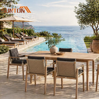 Service de thé en osier, ensemble de table à manger, mobilier de restaurant, patio d'extérieur, livraison gratuite
