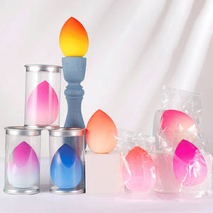 Herramientas de Belleza al por Mayor, Bajo MOQ, Esponja de Maquillaje de Colores Degradados Sin Látex, de Uso Dual Seco y Húmedo, Lavable, Herramienta Cosmética de Maquillaje - Product Image 2
