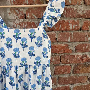 Robe imprimée bloc à la main tuniques indiennes bloc imprimé robe longue en coton à la main robe en coton indien robe imprimée - Product Image 1