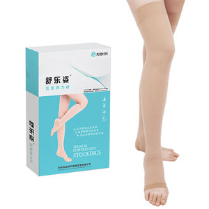 Chaussettes de <span class=keywords><strong>compression</strong></span> anti-embolie de qualité médicale, hauteur cuisse, personnalisées - Product Image 5