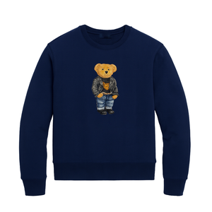 Sweat-shirt en polaire 'X Bear' pour homme et femme, ample, décontracté, avec impression par transfert thermique, écologique, pour les couples - Product Image 2