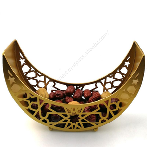 Plateau de service décoratif Ramadan en gros, décorations de table Eid Mubarak, artisanat en fer en forme de lune pour le Moyen-Orient, festival musulman - Product Image 5