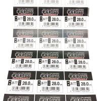 Étiquette personnalisée imprimée pour la taille des chaussures, autocollant code-barres pour baskets, étiquette en papier enduit adhésif permanent pour chaussures