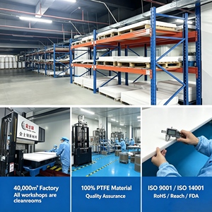 <span class=keywords><strong>Feuille</strong></span> de PTFE 100% vierge |   Épaisseur personnalisée de 1 mm à 100 mm |   Qualité alimentaire FDA |   Haute température 260°C |   Résistant à la corrosion |   Automobile - Product Image 4