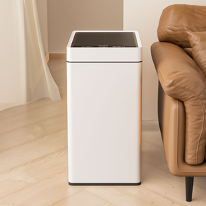 Cestino per Rifiuti Automatico in Metallo con Sensore Intelligente, Grande Capacità, Bianco, J1M 30L, Articoli per la Casa Intelligente >> Prodotti Smart Home - Product Image 1