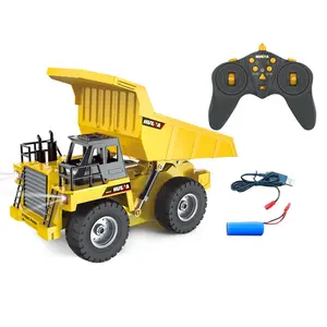 Camion à benne basculante de simulation rc personnalisé échelle 1/18 30min 25m télécommande enfants ingénieur véhicule jouets avec lumière proche