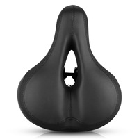 Siège de vélo en mousse à mémoire de forme haute densité selle de vélo rembourrée douce Double remplacement des balles en caoutchouc absorbant les chocs pour l'équitation confortable