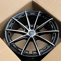 Rines Forjados Monobloque de 10 Radios con Acabado Negro Brillante y Mecanizado, Personalizados de 18-22 Pulgadas, 5x112 5x120 5x114.3 6061-T6 para BMW, Audi, Tesla