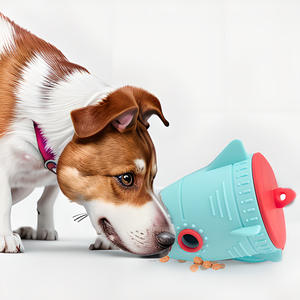 सिलिकॉन पालतू भोजन डिस्पेंसर और रॉकेट लांचर च्यू खिलौना विरोधी धीमी-खाने वाले कुत्ते को बोरियत राहत के लिए - Product Image 5