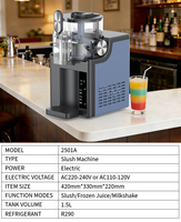 Machine à slush OEM 2501A pour usage domestique, en acier inoxydable, commande numérique, portable, pour boissons glacées, fonctions slushy et margarita