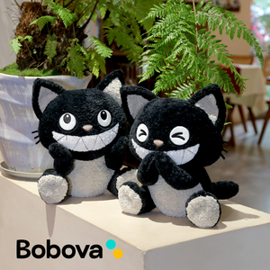 Bobova 25cm Hot Selling Facepalm Cat Plush Toy Super Soft Fabric Embroidered Stress Relief Snuggle Pal Plush <strong>Kitten</strong> Gift - Product Image 4