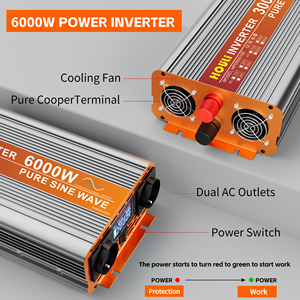 3000W 4000W 5000W <b>12V</b> to 220V Pure Sine Wave Power Car <b>Battery</b> Converter AC - Product Image 4