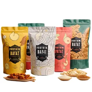 Dry Food Snack Cashew Nuts Printed Doypack Smell Proof Stand Up Pouch With Zipper