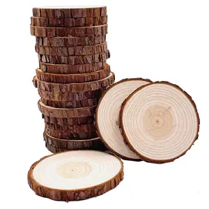 פרוסות עץ טבעיות לא גמורות חתיכות עץ גדולות 20 ס "מ פרוסות עץ ל 20 ס" מ