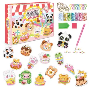 2023 Gem Diamond Painting Art Kits Voor Kinderen Leuke Stickers Met Sleutelhanger Diy Gereedschap En Handwerk Benodigdheden Voor Meisjes Kinderen Cadeau