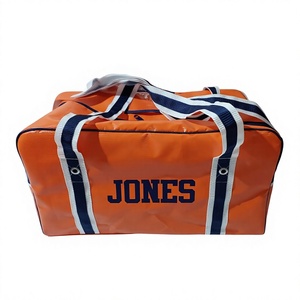 Bolsa de lona naranja de PVC con logotipo bordado personalizado, bolsa de transporte para equipo deportivo resistente al agua - Product Image 2