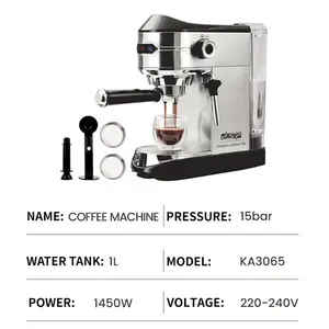האיכות הטובה ביותר איטלקי אספרסו מכונת קפה 15 בר 1L סיטונאי אספרסו מכונת קפה ביתי