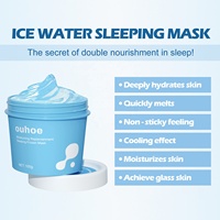 OUHOE Masque Corporel Gel Congelé Nuit au Collagène, Hydratant, Nettoyant, Resserre les Pores, Éclaircissant, Anti-Âge, Naturel et Végétalien