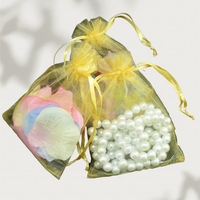 Pochette cadeau en organza avec cordon de serrage 9x12cm logo personnalisé 24 couleurs produit d'emballage et d'impression de maille de bijoux