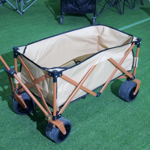 Carro Plegable Reforzado de Doble Plataforma para <span class=keywords><strong>Camping</strong></span>, Jardín, Playa, Carrito Portátil para Picnic, Plataforma con Estructura, OEM Personalizado - Product Image 4