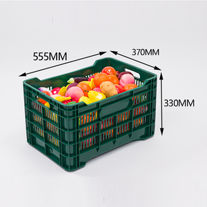 ตะกร้าพลาสติกสำหรับใส่ผลไม้สด แบบซ้อนได้ เกรดสำหรับอาหาร - Product Image 2