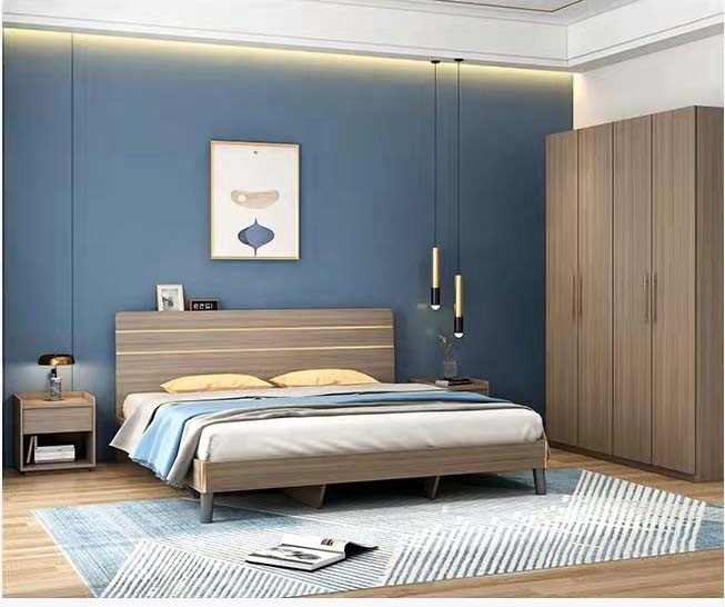 Double Designs Girls Flat Wholesale Full Vertical Wall Twin Mdf Board King Size Wooden Bed Frame for Home