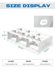 Alumínio Bent Butt Pesca <span class=keywords><strong>Rod</strong></span> Titular <span class=keywords><strong>Rack</strong></span>-Grande Capacidade de armazenamento para 45 Varas & Reel Combos, Montado Pole Organizer - Product Image 4