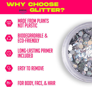 Kit de paillettes bio végétales sans plastique, longue tenue, faciles à laver, paillettes épaisses, parfaites pour le visage, les cheveux, la peau, les concerts, les costumes, le maquillage artistique - Product Image 3