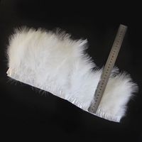 Frange en tissu personnalisée et plumes de marabout de dinde pour costumes de carnaval, vêtements, jupes et robes – Idéale pour la couture artisanale