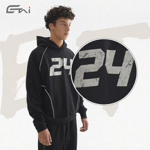 Vêtements pour hommes <span class=keywords><strong>ETAI</strong></span> |   Ensemble de survêtement de marque style sportif à capuche avec lettres, poches décontractées, en coton épais, avec bande de bordure compressée, pour l'hiver - Product Image 3