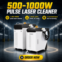 Machine de nettoyage au laser pulsé portable 500W 1000W, nettoyeur laser portatif pour le décapage de la rouille des surfaces métalliques industrielles