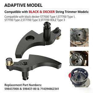 Bobine de fil nylon de rechange pour tondeuse 59843700 598437-00 714394862341 Orange Compatible avec les séries Black Decker ST7000 et ST7700 - Product Image 4